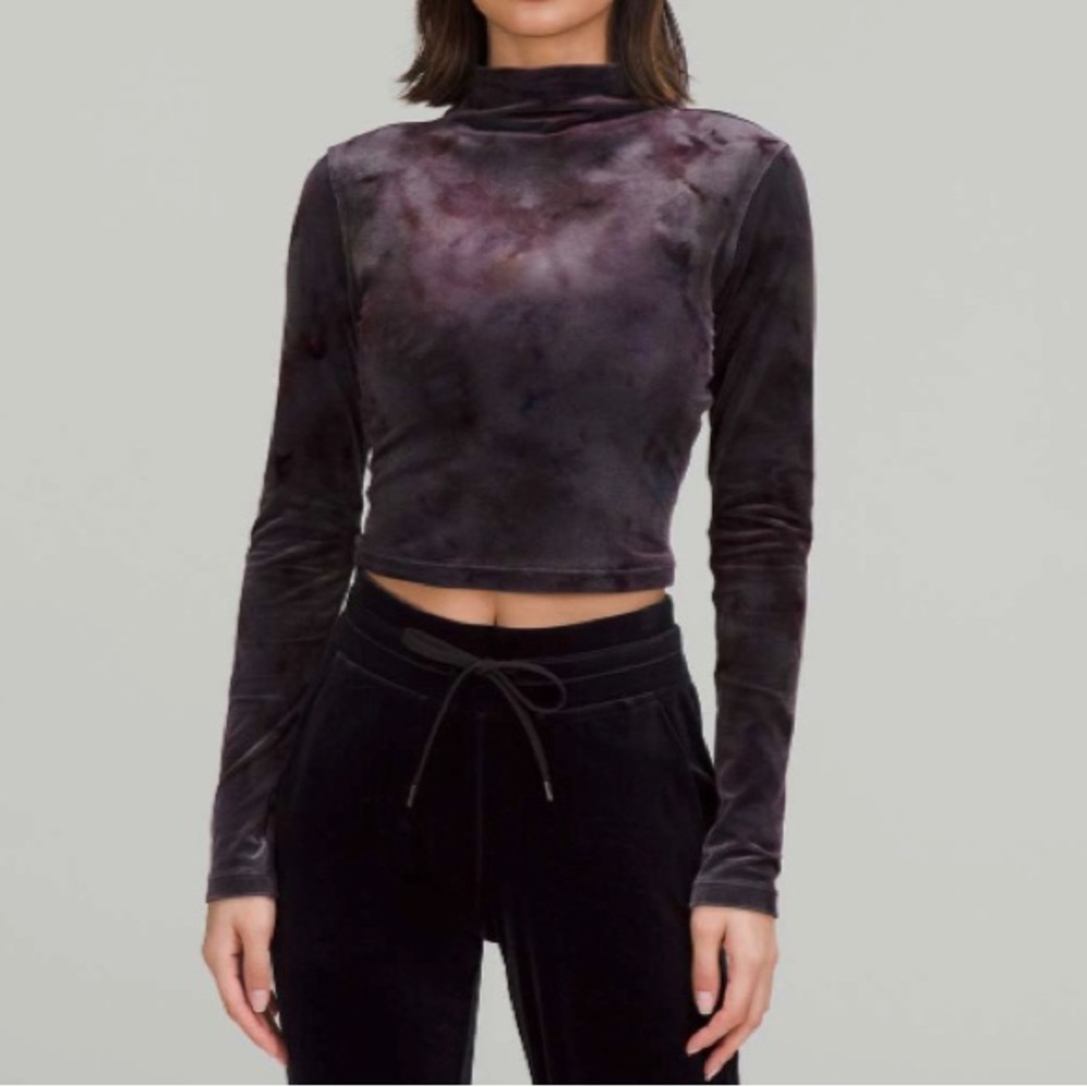 Lululemon All Aligned Mock Neck Long Sleeve Shirt *Crushed Velvet